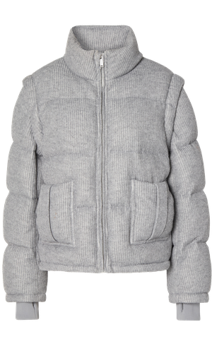 Knitted Puffer Jacket Vest Grey - CLOEYS - Modalova