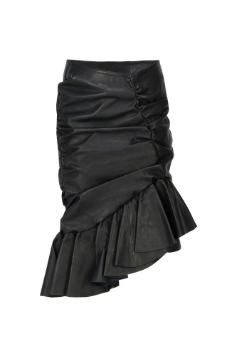 Asymmetric Leather Skirt - Szabo Sihag - Modalova