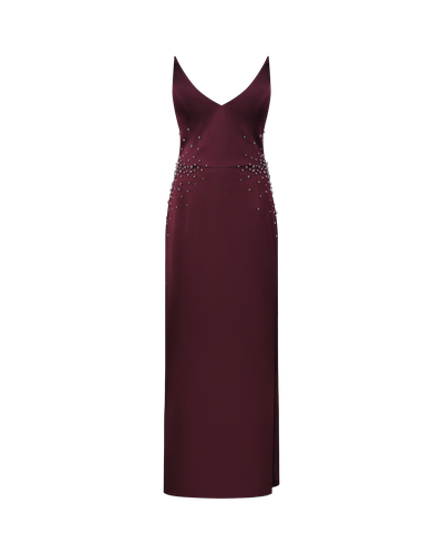 Crystal Embellished V-Neck Strapless Gown - NDS The Label - Modalova