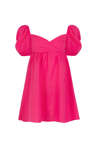 Gathered mini dress in Hot Pink - JAAF - Modalova