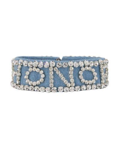 Honor Denim Crystal Choker - ONORI - Modalova