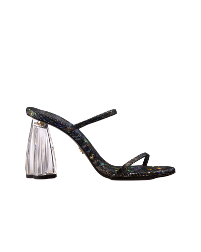 Fiorellini Glass Heel 95 Disco Suede Black - ATANA - Modalova