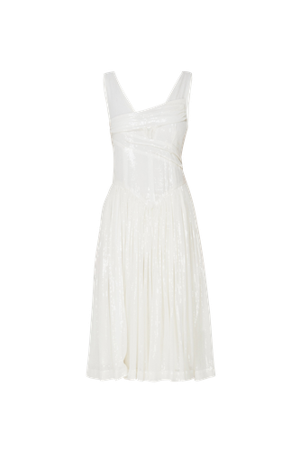 White Sequin Dress - Szabo Sihag - Modalova