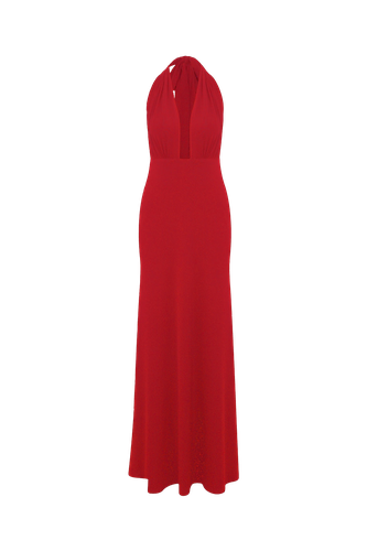 Ines Dress In Fiery Red - Nazli Ceren - Modalova