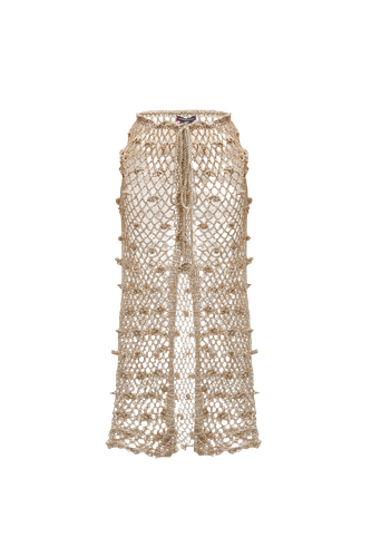 Metallic Handmade Crochet Skirt - ANDREEVA - Modalova