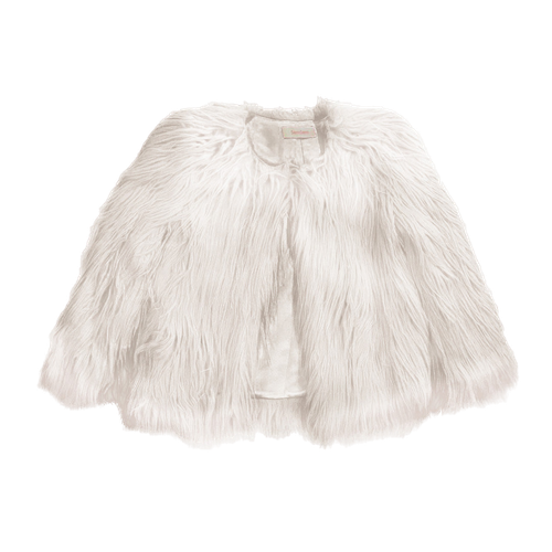 White Faux Fur Jacket - SEMSEM - Modalova