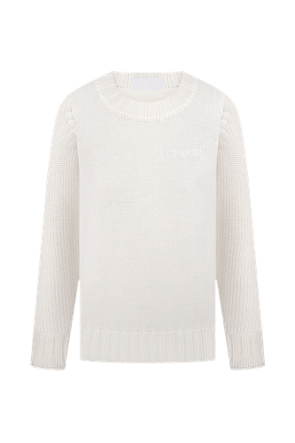 Merino wool sweater - Total White - Modalova