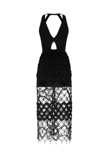 Lara midi embellished evening dress - Monika Dimova - Modalova