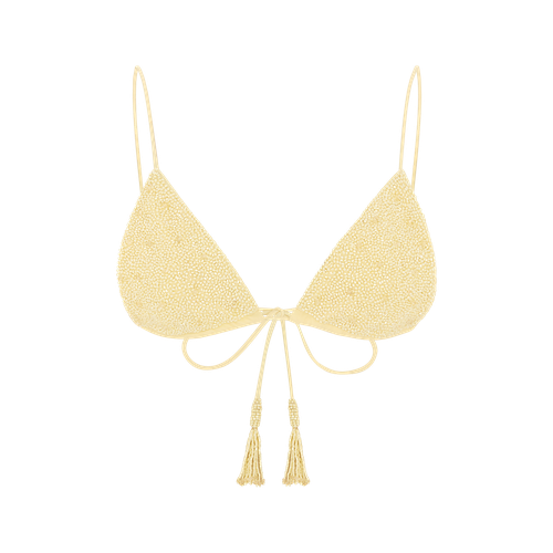 Nixie Triangle Shape Yellow Bikini Top - Oceanus Swimwear - Modalova