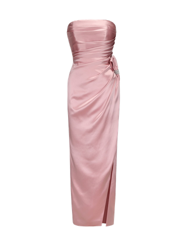 Emilia Satin Dress (Pink) - Nana Jacqueline - Modalova