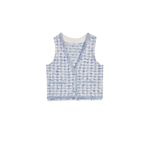 HOUNDSTOOTH V-NECK VEST - CRUSH Collection - Modalova