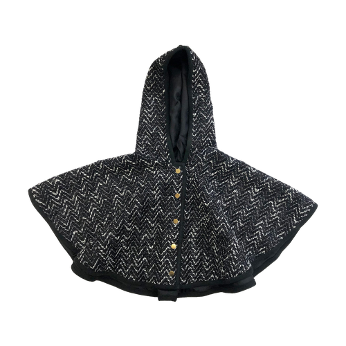 Sameera Cape Jacket - Black - SEMSEM - Modalova