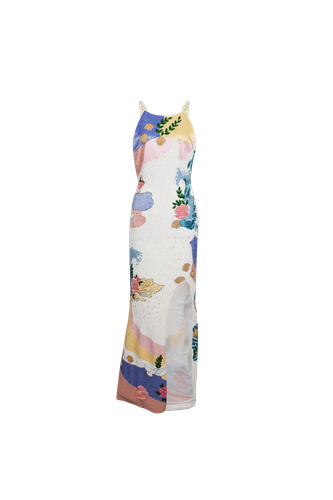 Calypso Soft Multi Sea Shell Halterneck Dress – Daphne Collection - Oceanus Swimwear - Modalova