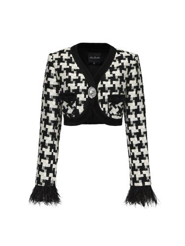 Dahlia Feather Blazer - XL - Blazers - Nana Jacqueline - Modalova