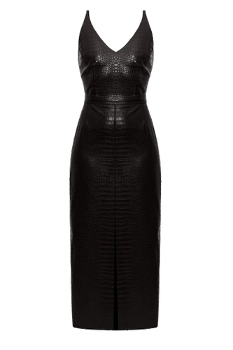 CALISTA black vegan leather midi dress - UNDRESS - Modalova