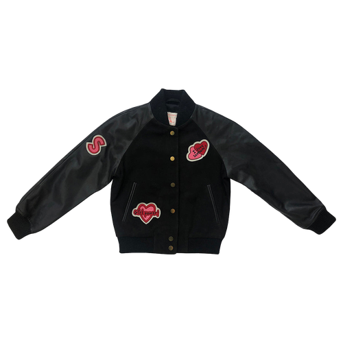 Hanna Leather Bomber Jacket - Girls' Outerwear - SEMSEM - Modalova