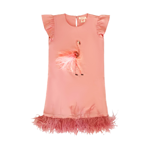 Pink Flamingo T-Shirt Dress - SEMSEM - Modalova