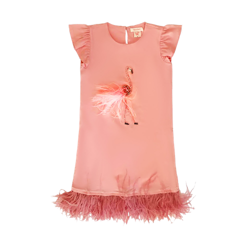 Pink Flamingo T-Shirt Dress - SEMSEM - Modalova