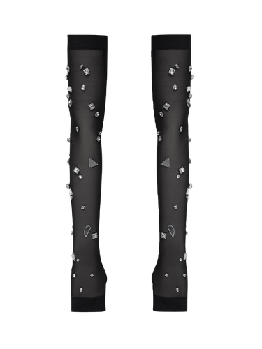 Crystal Embellished Fingerless Gloves | Women's Gloves - NDS The Label - Modalova