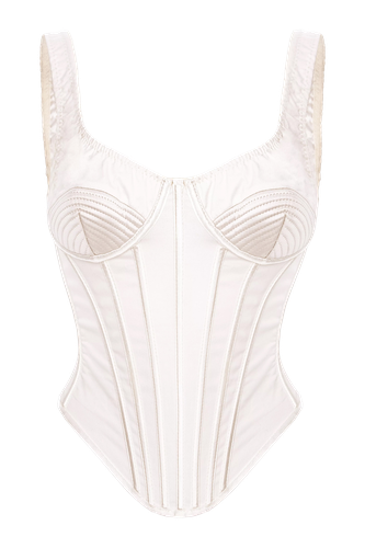 Mina Cotton Silk Bustier | Women's Bustier tops - Aureliana - Modalova