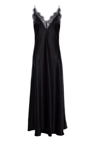 Chantilly Lace Satin Slip-Dress | Women's Maxi dresses - Aureliana - Modalova