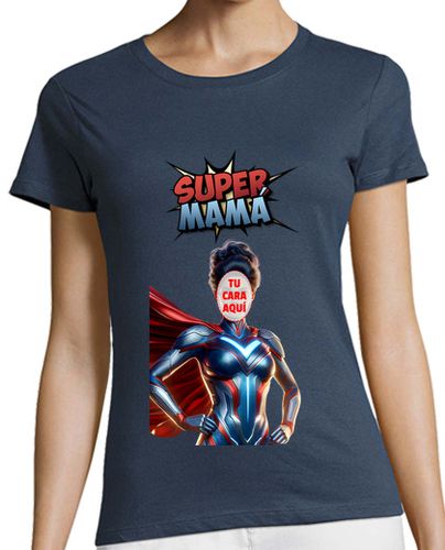 Camiseta mujer super mama cara personalizable - latostadora.com - Modalova