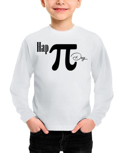 Camiseta Niño Manga Larga CAMISETA NIÑO HAPPY DAY NÚMERO PI HUMOR MATEMÁTICAS laTostadora - latostadora.com - Modalova