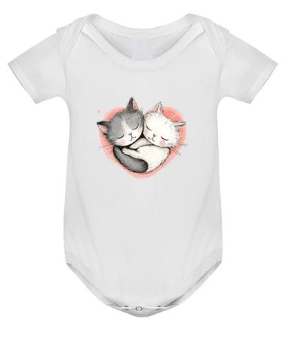 Body Bebé gatitos en un corazón lindos gatos body bebé onesie madre a gato para personalizar laTostadora - latostadora.com - Modalova