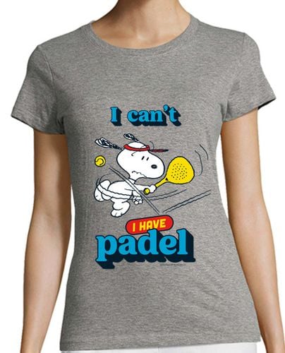 Camiseta Mujer Manga Corta I cant I have padel Snoopy v2 laTostadora - latostadora.com - Modalova