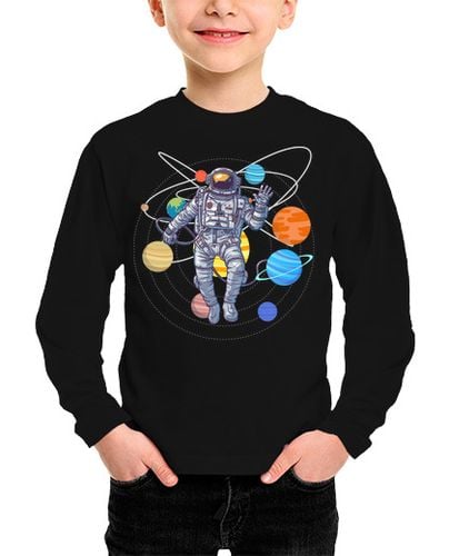 Camiseta Niño Manga Larga universo de astronautas y planetas laTostadora - latostadora.com - Modalova