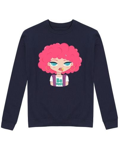 Sudadera Sin Capucha Unisex Sudadera Chica feliz laTostadora - latostadora.com - Modalova