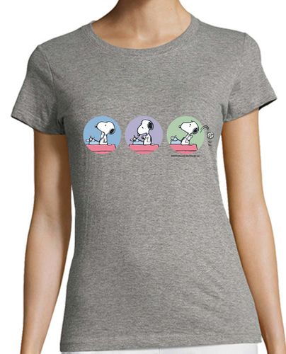 Camiseta Mujer Manga Corta Snoopy maquina de escribir laTostadora - latostadora.com - Modalova