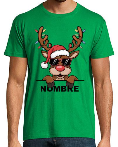 Camiseta Hombre Manga Corta Nombre personalizado reno de Navidad laTostadora - latostadora.com - Modalova