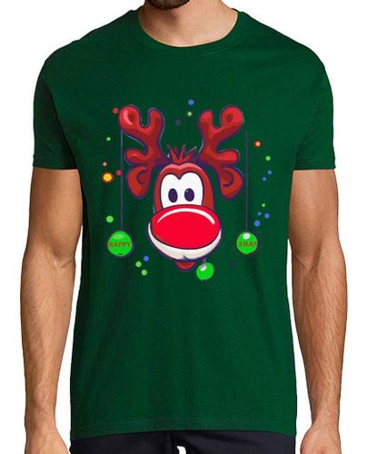 Camiseta Hombre Manga Corta reno rudolph feliz navidad dibujo laTostadora - latostadora.com - Modalova