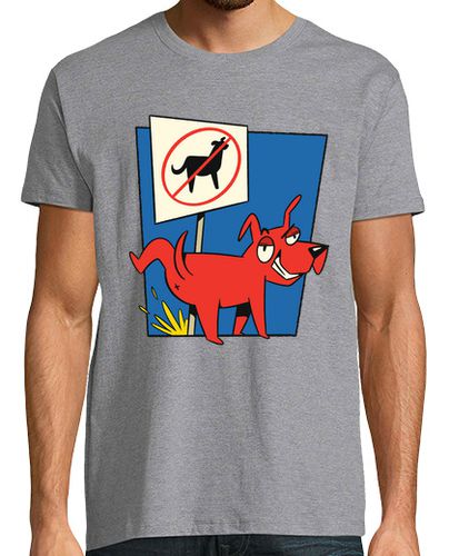 Camiseta prohibido a los perros, perro orinando. humorístico - latostadora.com - Modalova
