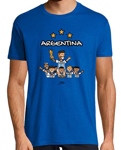 Camiseta Argentina Campeón del Mundo 3 estrellas - Messi Mundial de Qatar - latostadora.com - Modalova