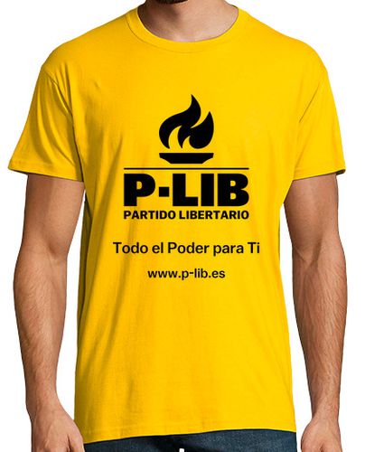 Camiseta Partido Libertario Slogan Negro - Hombre - Amarillo - latostadora.com - Modalova