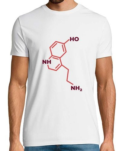 Camiseta Hombre Manga Corta serotonina, neurotransmisor, molécula de bienestar laTostadora - latostadora.com - Modalova