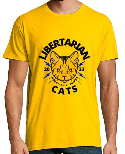 Camiseta Libertarian cats - Amarillo - latostadora.com - Modalova