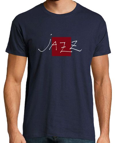 Camiseta Hombre Manga Corta Jazz blanco fondo rojo laTostadora - latostadora.com - Modalova