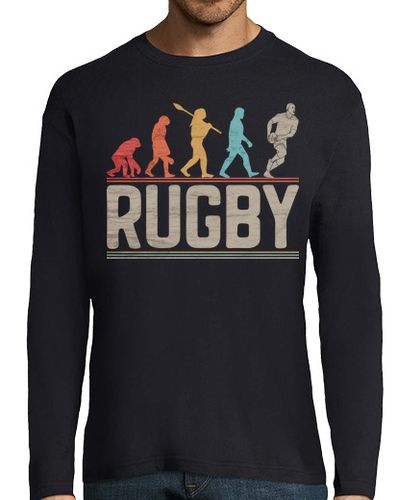 Camiseta Hombre Manga Larga evolución del rugby jugador de rugby laTostadora - latostadora.com - Modalova