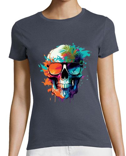 Camiseta mujer colorful skull - latostadora.com - Modalova