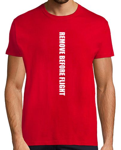 Camiseta REMOVE BEFORE FLIGHT camiseta roja - latostadora.com - Modalova