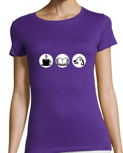 Camiseta mujer Café, libro, perro - latostadora.com - Modalova