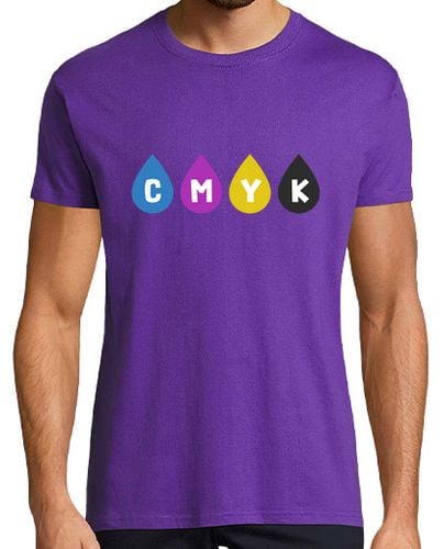 Camiseta Hombre Manga Corta gotas de colores cmyk laTostadora - latostadora.com - Modalova