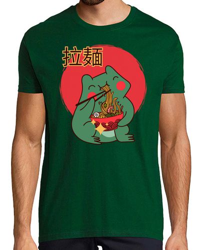 Camiseta Kawaii Frog Eating Ramen - latostadora.com - Modalova