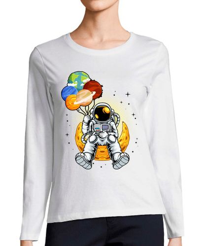 Camiseta Mujer Manga Larga traje espacial globo planeta espacio lu laTostadora - latostadora.com - Modalova