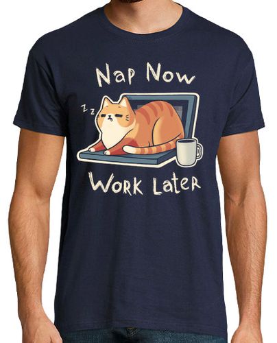 Camiseta Siesta Prioridades - Procrastinación Gato mono - latostadora.com - Modalova