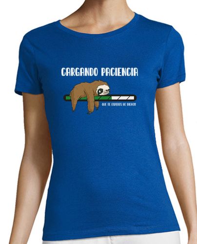 Camiseta Mujer Manga Corta CARGANDO PACIENCIA QUE TE ESPERES laTostadora - latostadora.com - Modalova