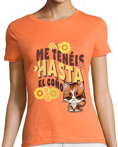 Camiseta mujer Me teneis hasta el coño manga corta - latostadora.com - Modalova